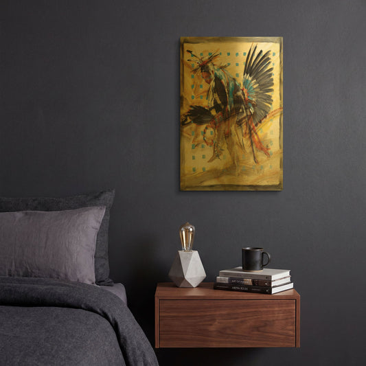 'Shift' By J. E. Knauf Gold Metal Wall Art