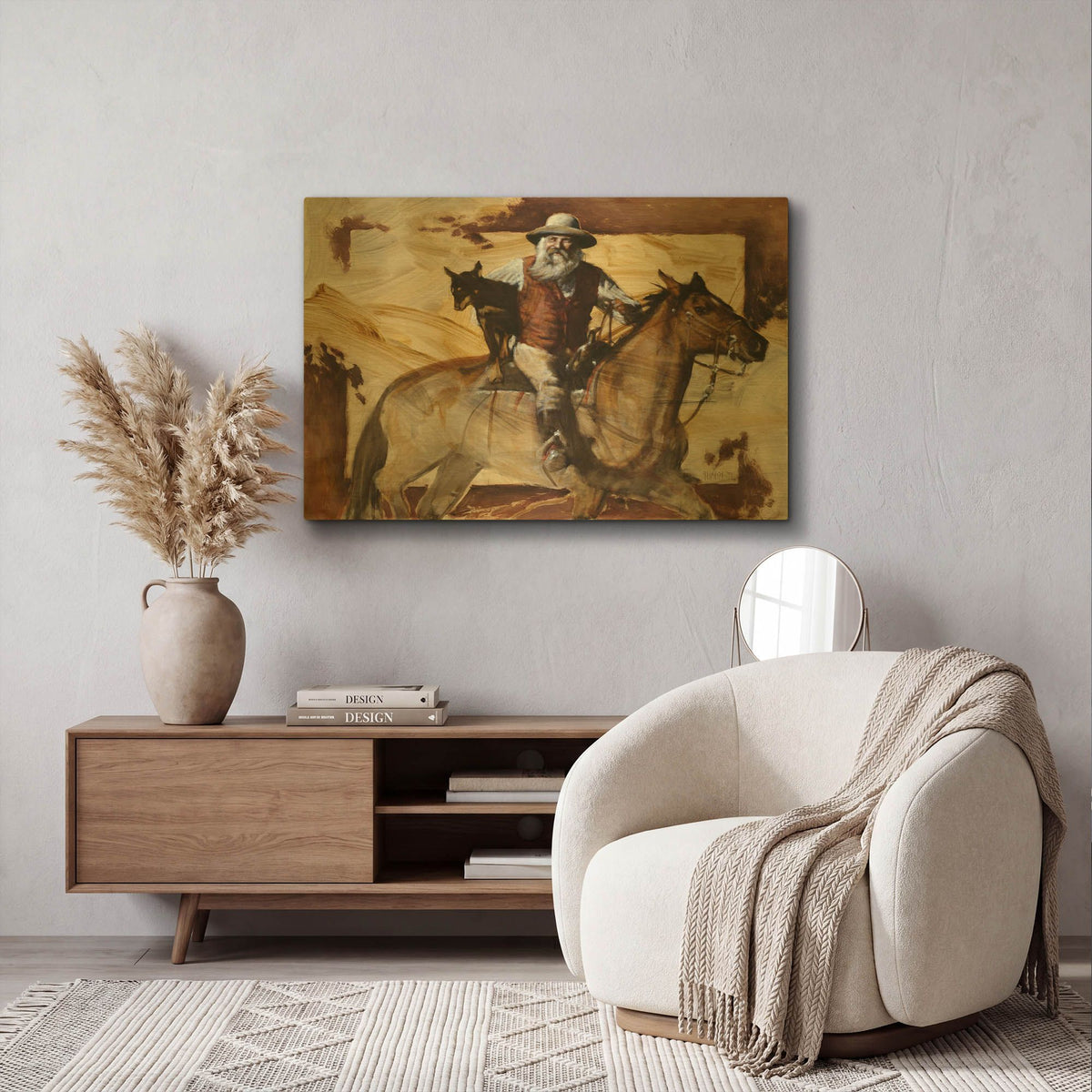 'Hitchin' By J. E. Knauf Gold Metal Wall Art