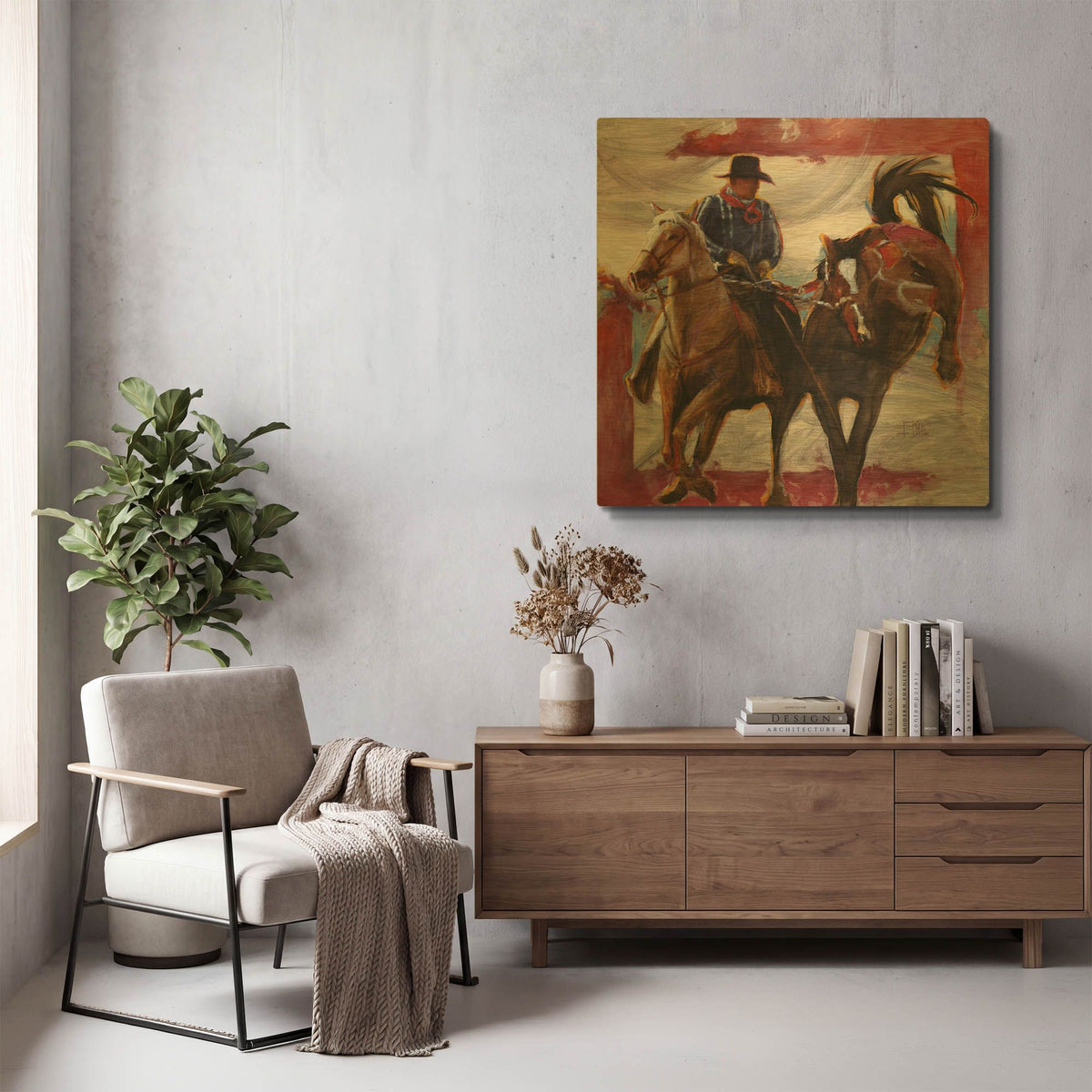'Come On Now' By J. E. Knauf Gold Metal Wall Art