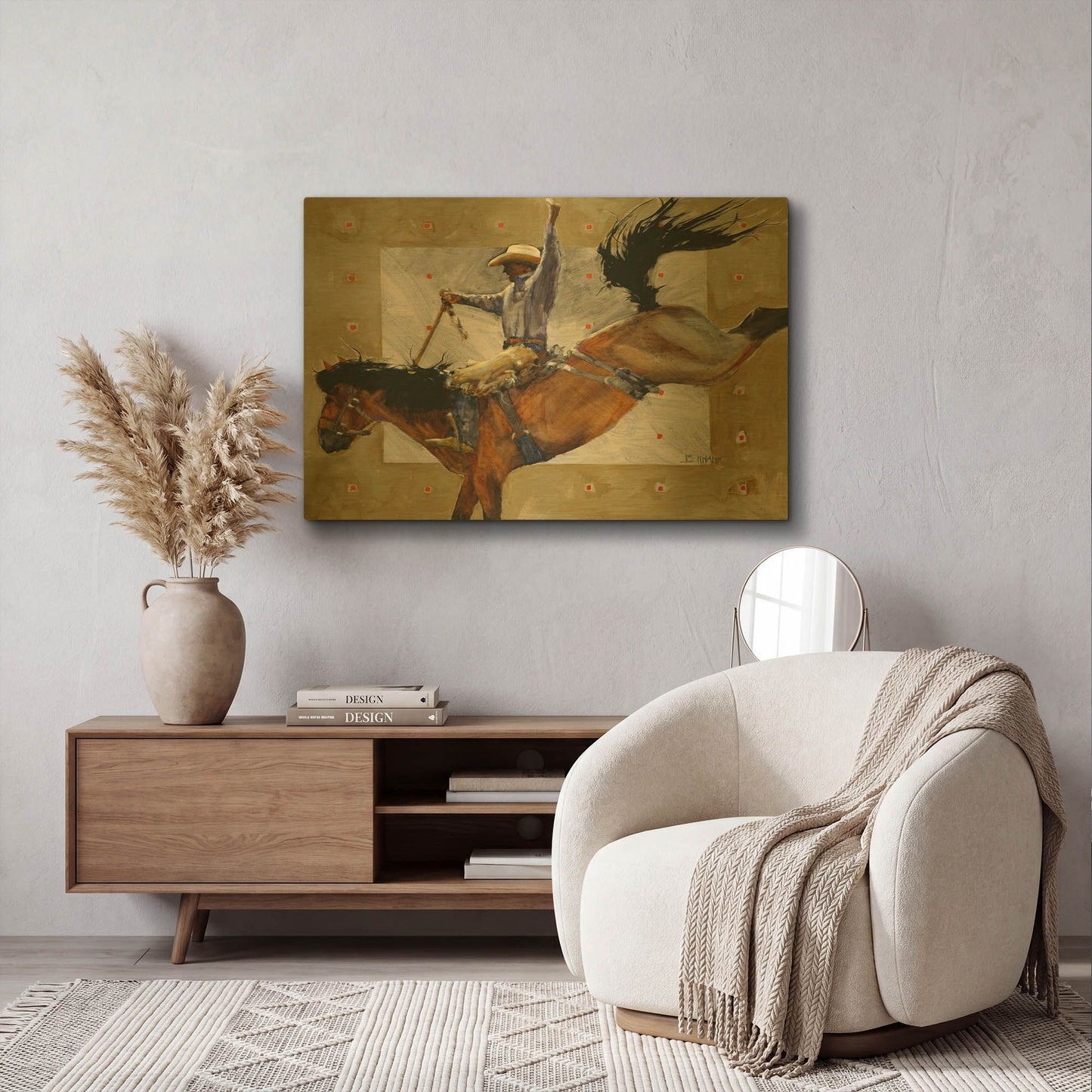 'On The Clock' By J. E. Knauf Gold Metal Wall Art