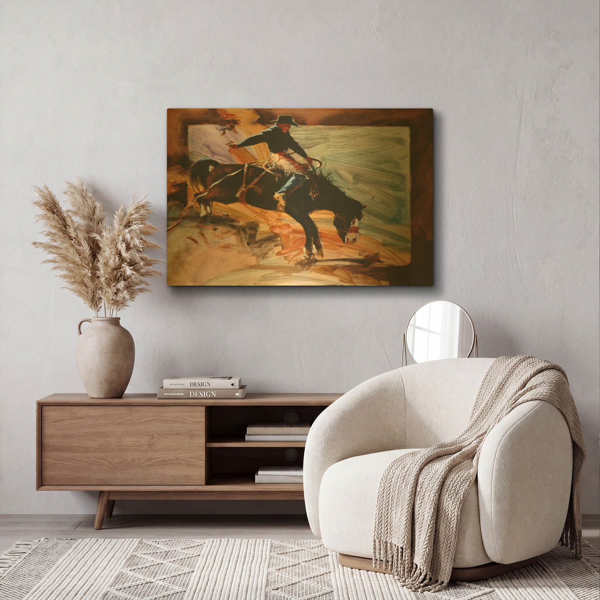 'Just Ridin' By J. E. Knauf Gold Metal Wall Art