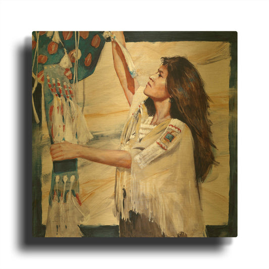 'At Work 2' By J. E. Knauf Gold Metal Wall Art