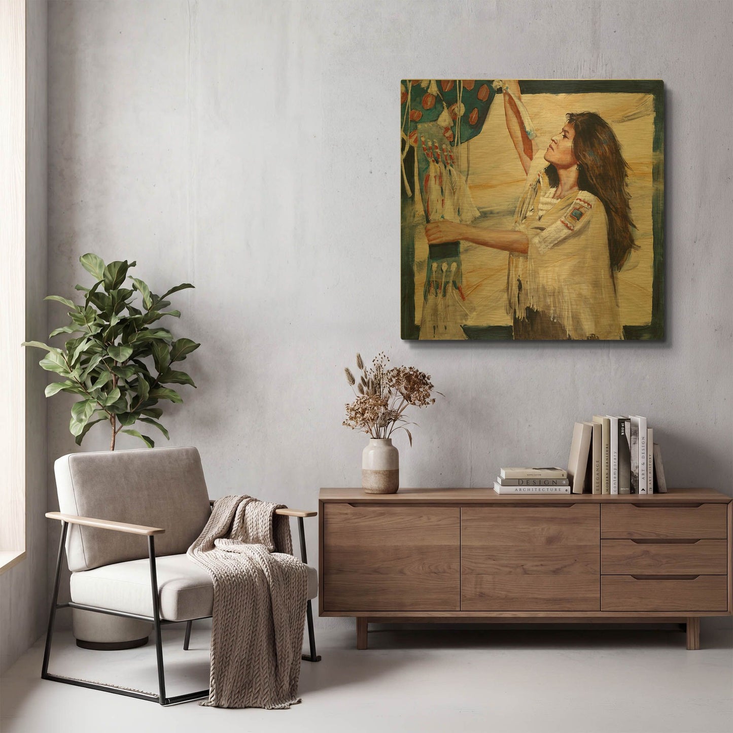 'At Work 2' By J. E. Knauf Gold Metal Wall Art