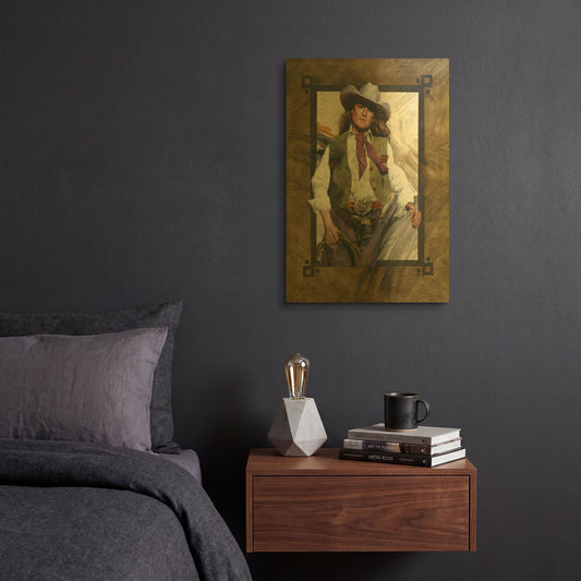 'Come On Over' By J. E. Knauf Gold Metal Wall Art
