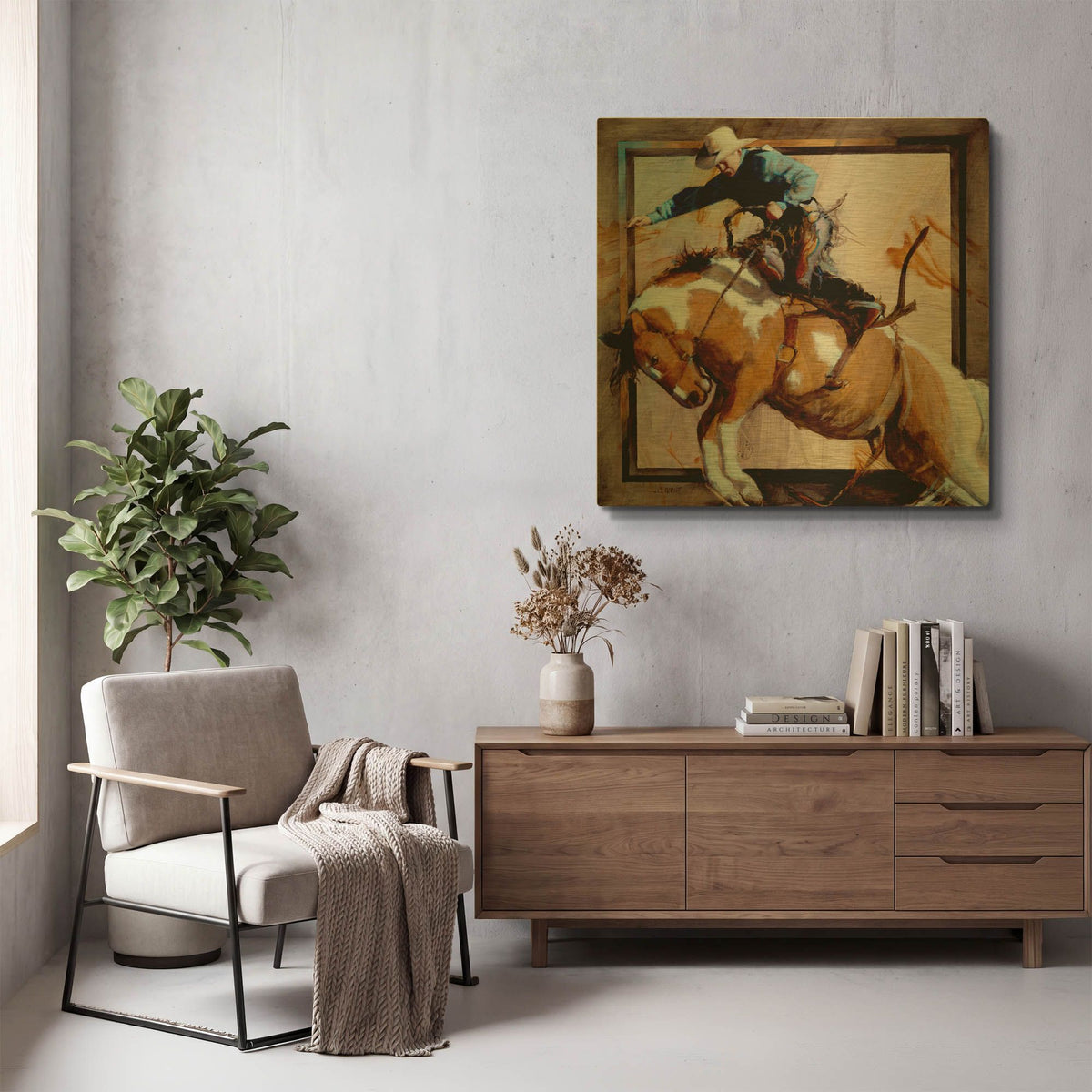 'In Sync' By J. E. Knauf Gold Metal Wall Art