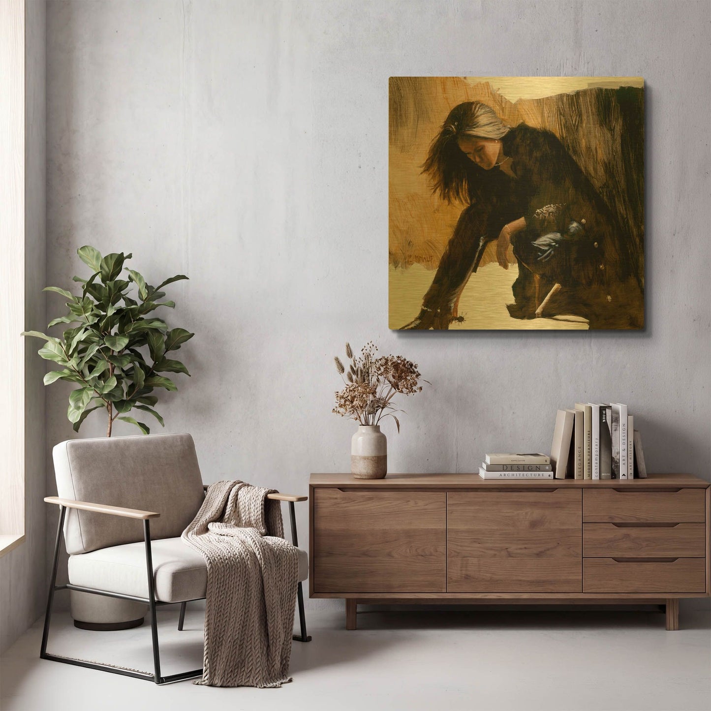 'Spur' By J. E. Knauf Gold Metal Wall Art