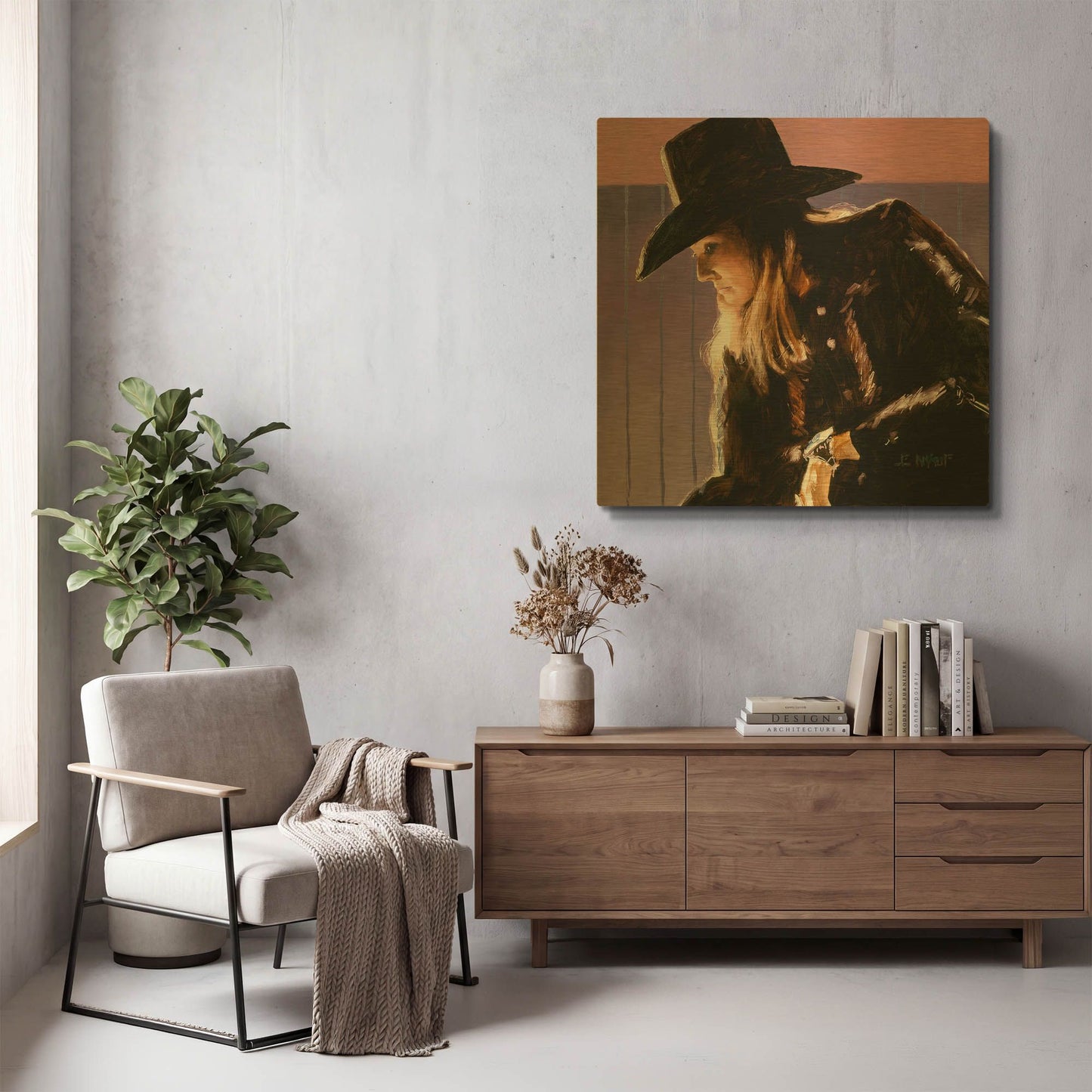'Reflection' By J. E. Knauf Gold Metal Wall Art