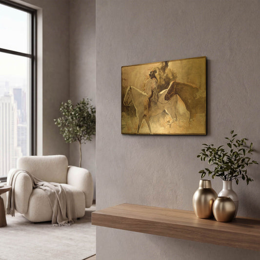 'In The Lead' By J. E. Knauf Gold Metal Wall Art