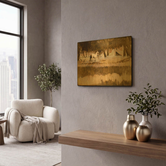 'Home' By J. E. Knauf Gold Metal Wall Art