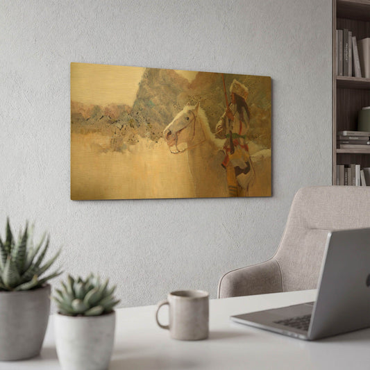 'Blue Gap Pass' By J. E. Knauf Gold Metal Wall Art