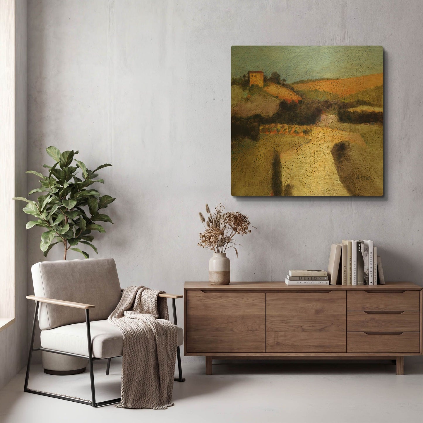 'Castello Pastine 1' By J. E. Knauf Gold Metal Wall Art