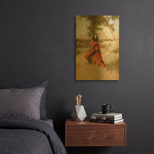 'Evening Walk' By J. E. Knauf Gold Metal Wall Art