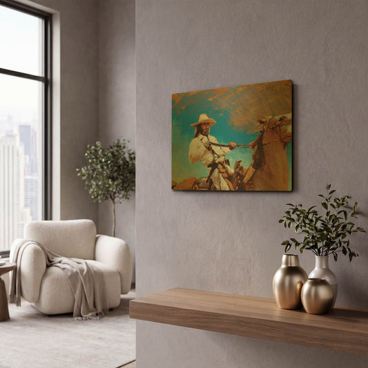 'Tommy Up Close' By J. E. Knauf Gold Metal Wall Art
