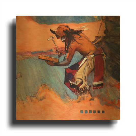 'The Drummer' By J. E. Knauf Gold Metal Wall Art