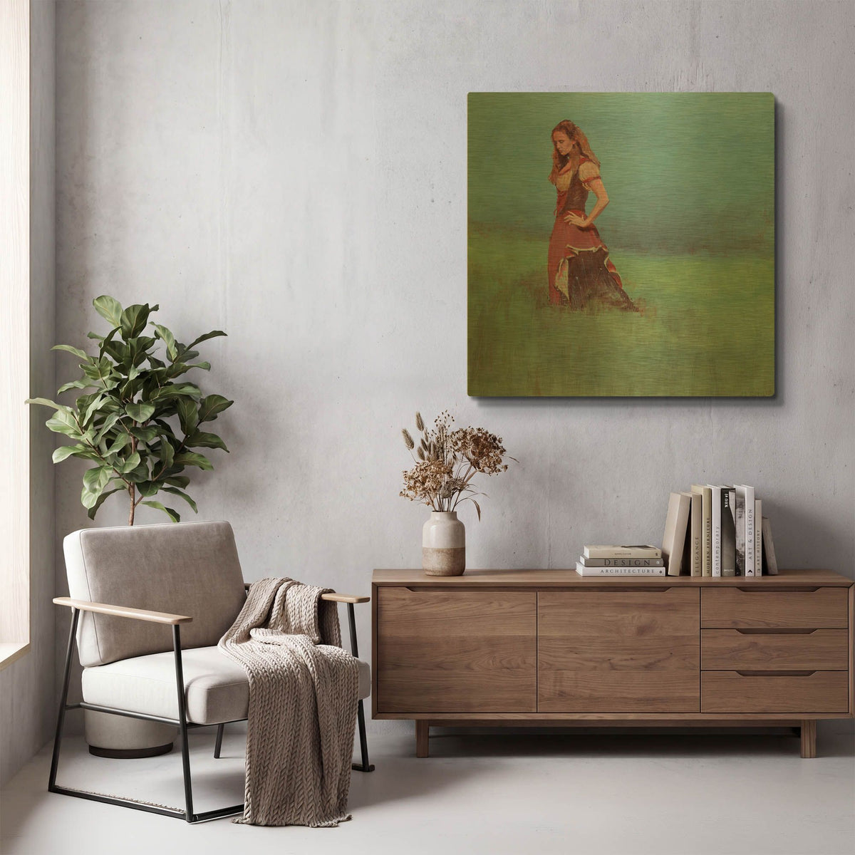 'Behind The Bar' By J. E. Knauf Gold Metal Wall Art
