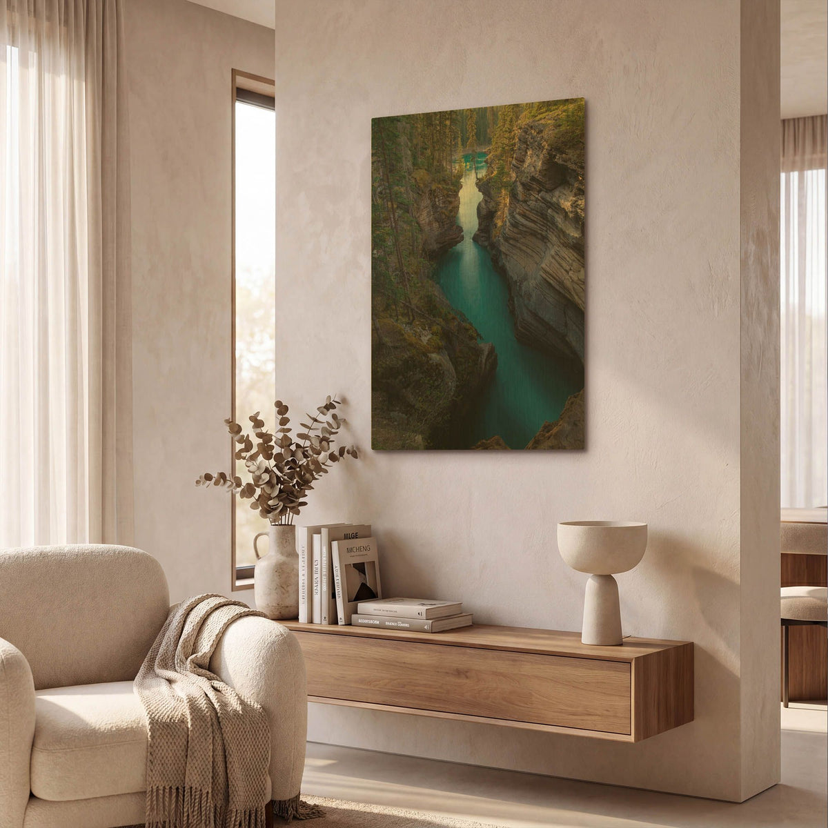 'Athabasca River 1' By Joe Reimer Photography Gold Metal Wall Art