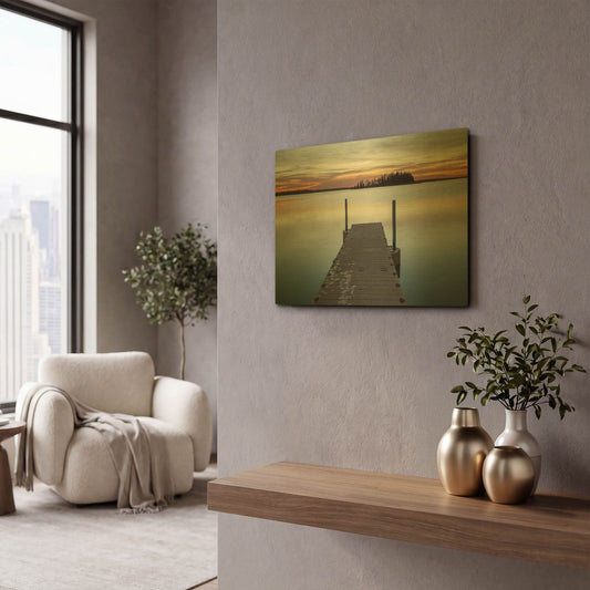 'Elk Island 1' By Joe Reimer Photography Gold Metal Wall Art