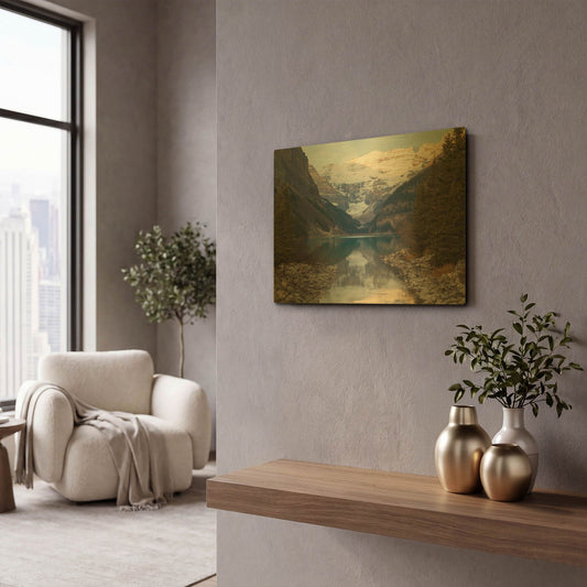 'Lake Louise 3' By Joe Reimer Photography Gold Metal Wall Art