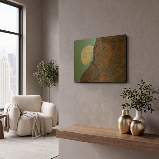 'Moon Mountain 1' By Joe Reimer Photography Gold Metal Wall Art