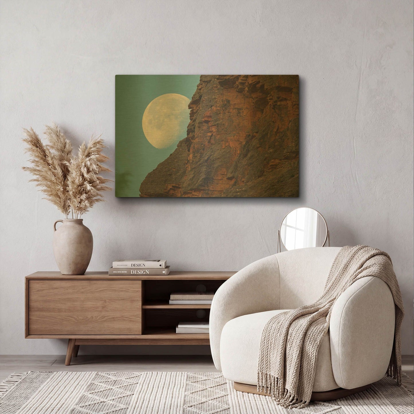 'Moon Mountain 1' By Joe Reimer Photography Gold Metal Wall Art