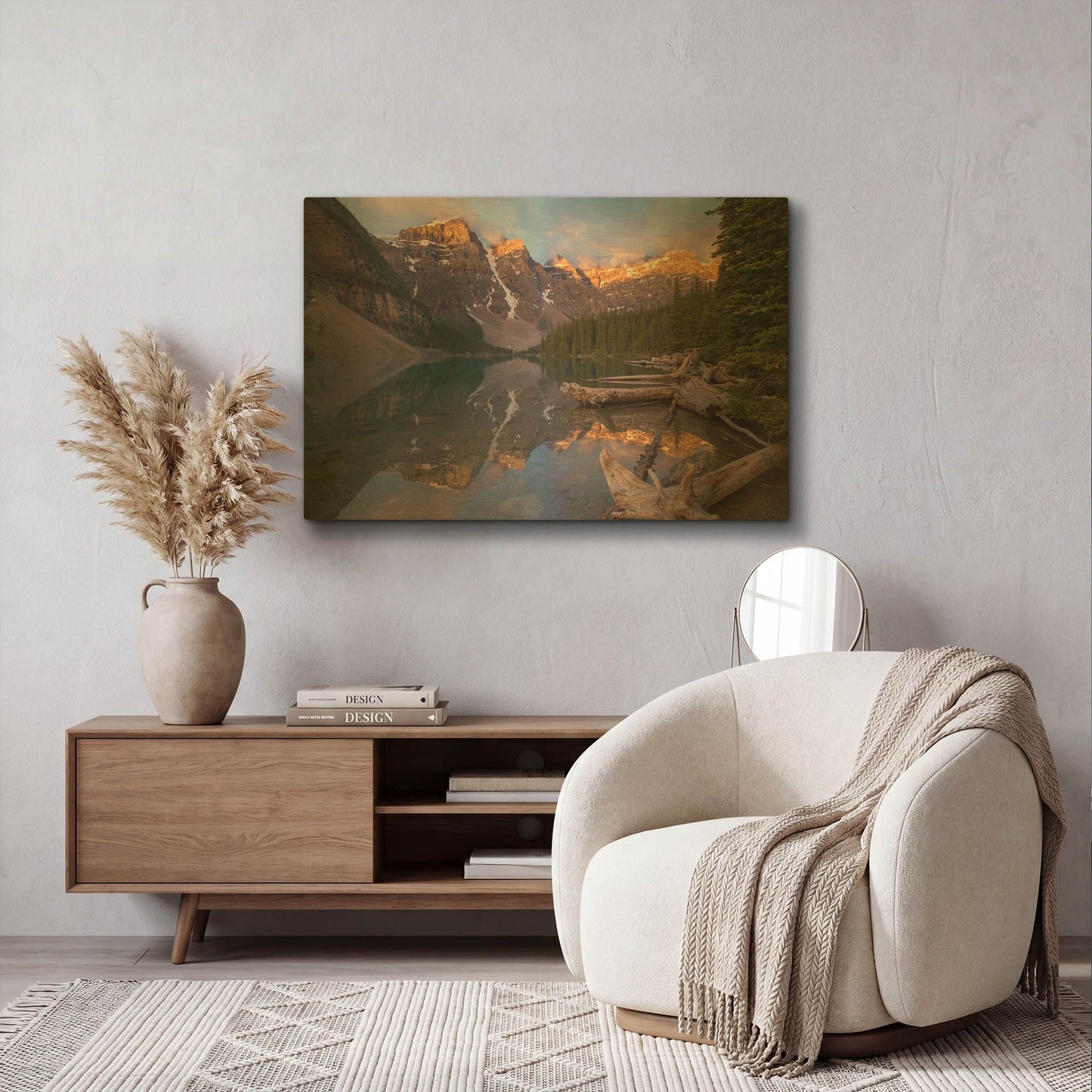 'Moraine Lake 1' By Joe Reimer Photography Gold Metal Wall Art