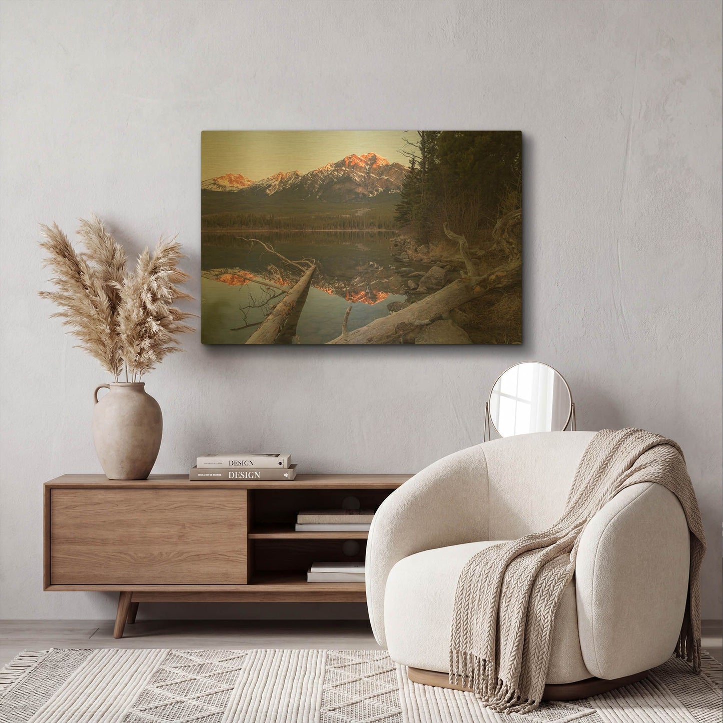 'Pyramid Lake 2' By Joe Reimer Photography Gold Metal Wall Art