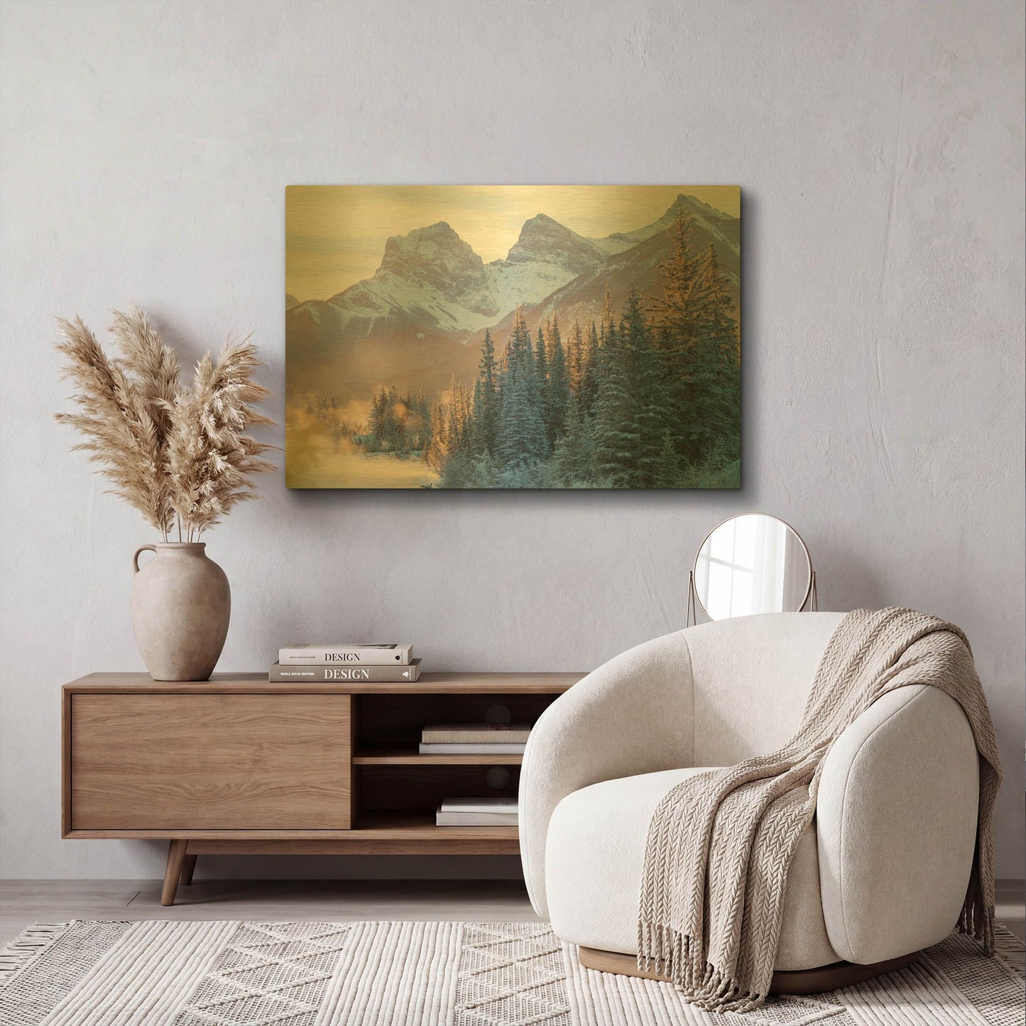 'Three Sisters 2' By Joe Reimer Photography Gold Metal Wall Art