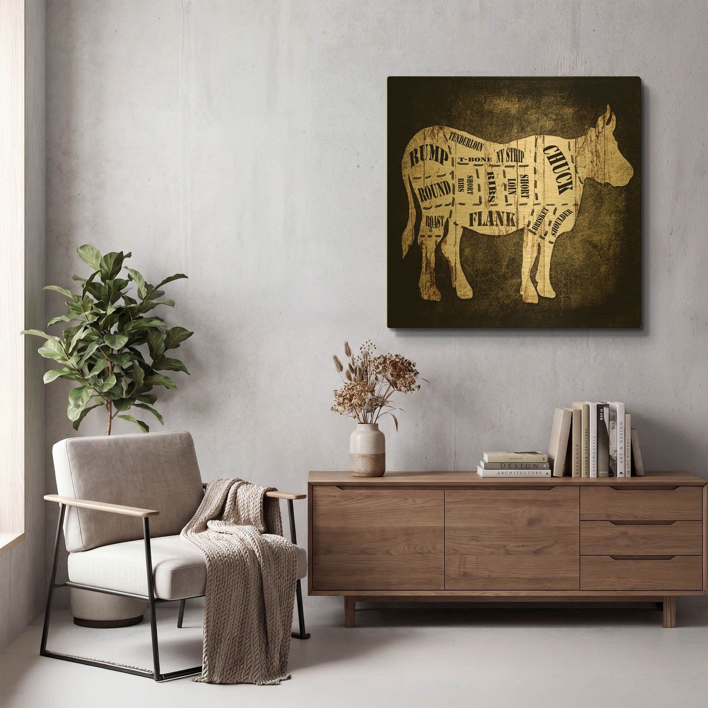 'Butcher Shop II' By Lightbox Journal Gold Metal Wall Art