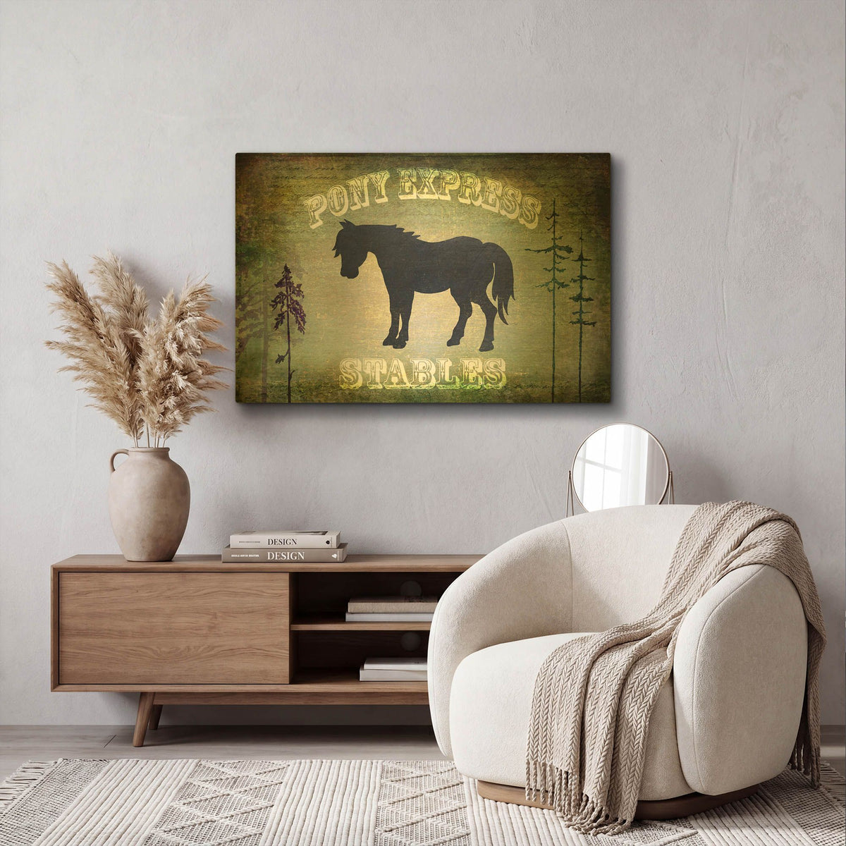 'Country Horse I' By Lightbox Journal Gold Metal Wall Art