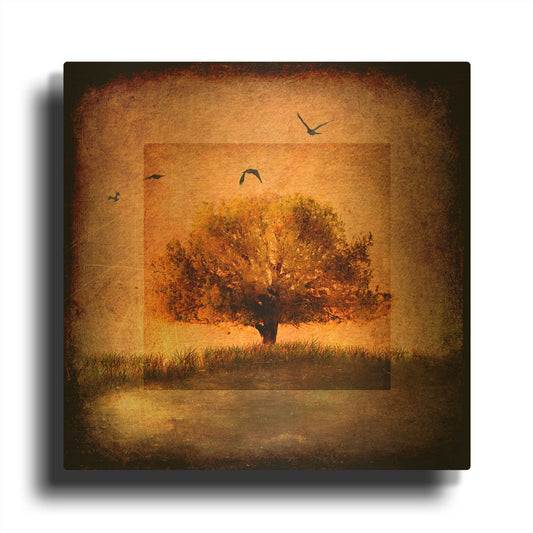 'For the Love of Trees III' By Lightbox Journal Gold Metal Wall Art