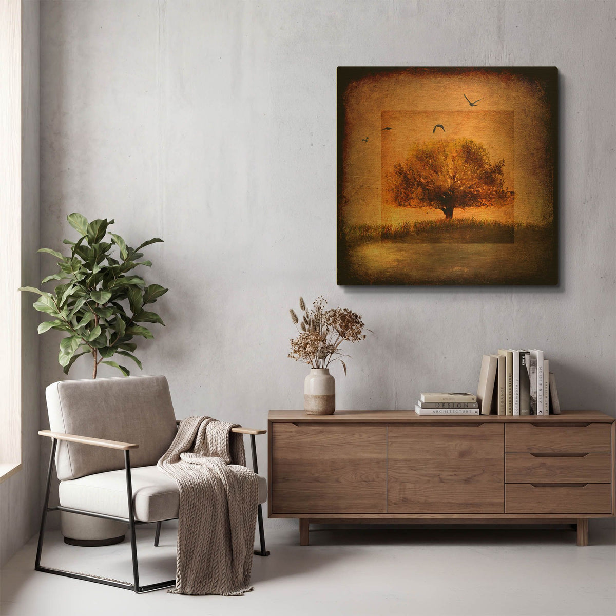 'For the Love of Trees III' By Lightbox Journal Gold Metal Wall Art