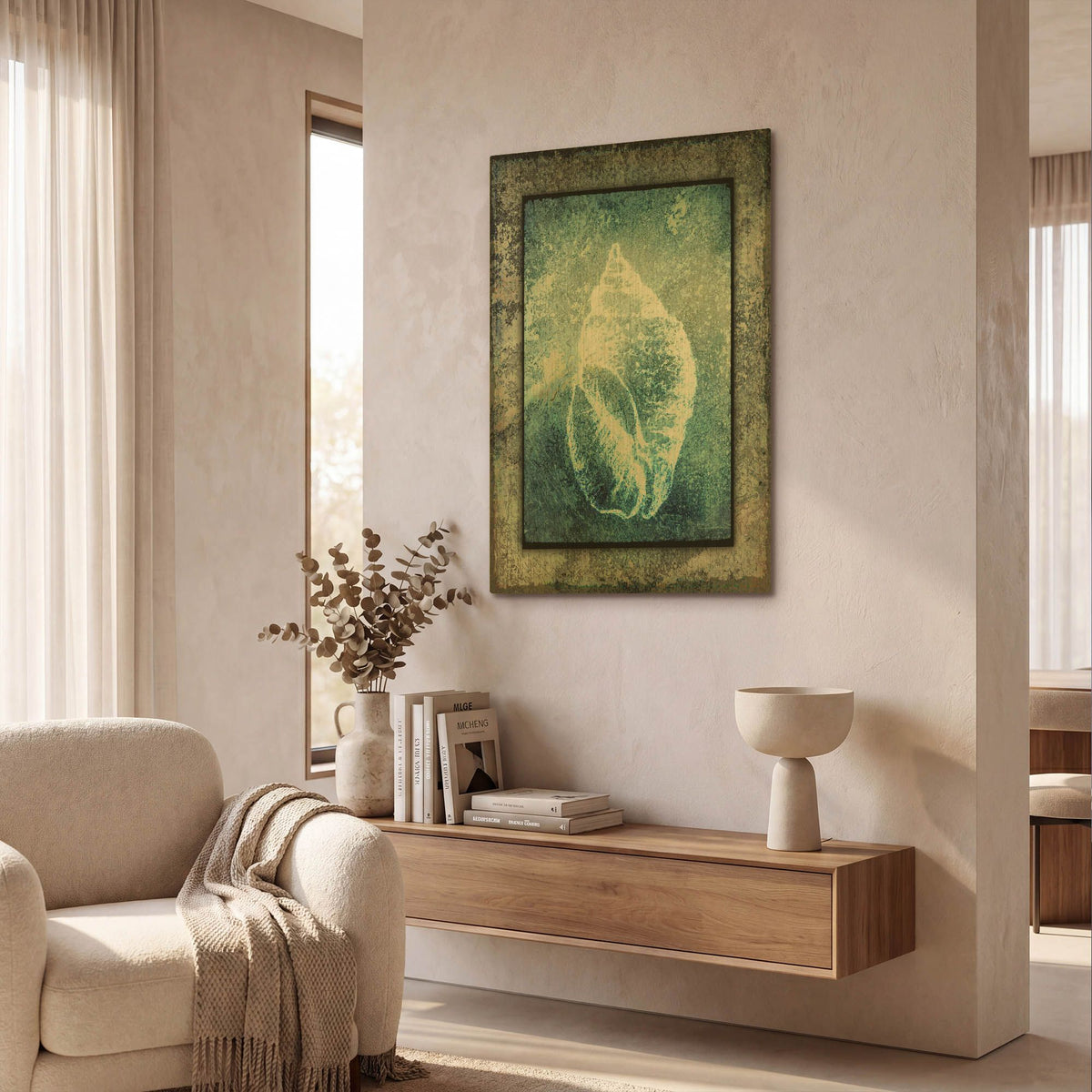 'Hello Beach Shell II' By Lightbox Journal Gold Metal Wall Art