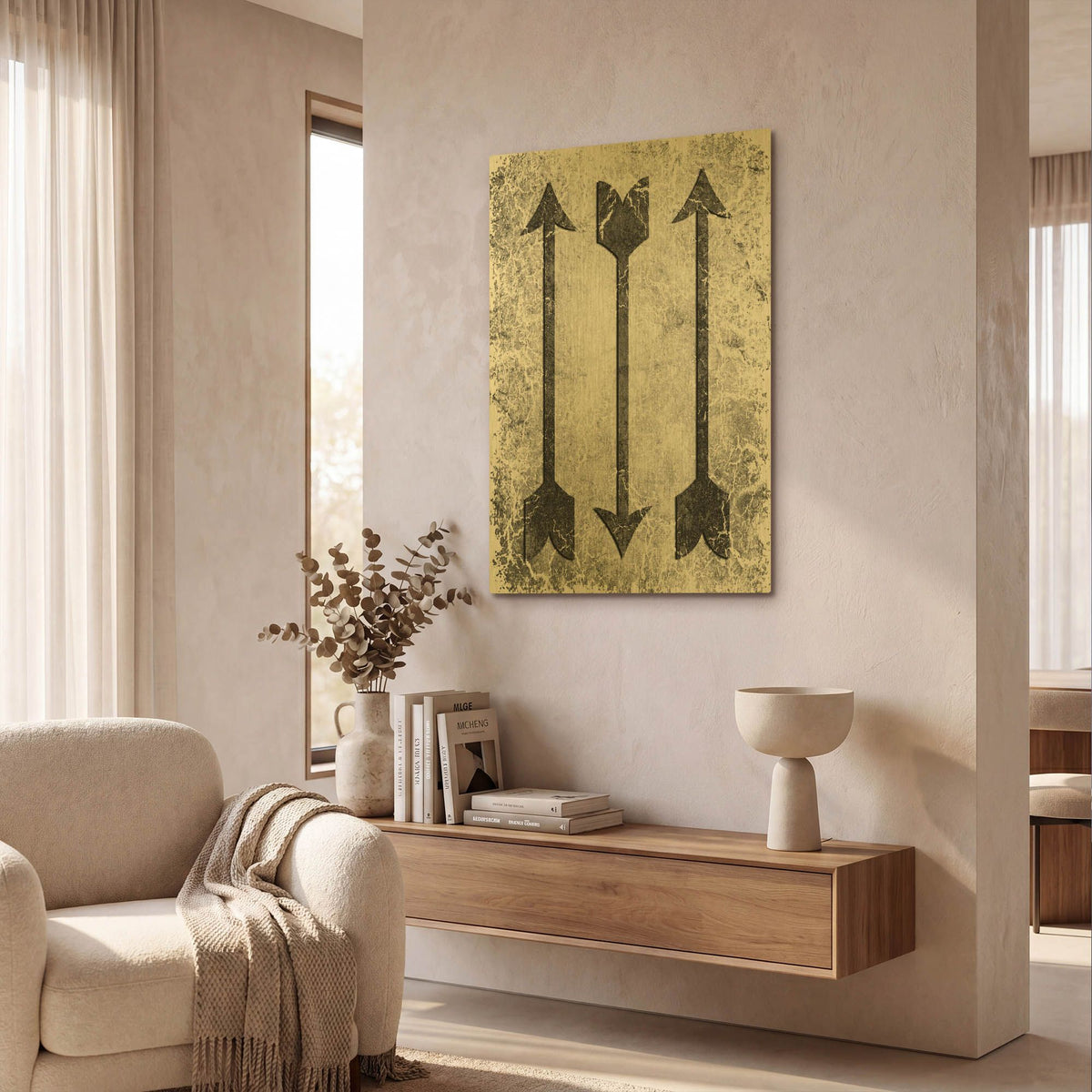 'Arrow 2' By Lightbox Journal Gold Metal Wall Art