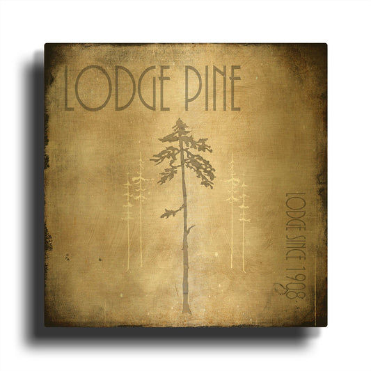 'Moose Lodge 2 - Lodge Pole 3' By Lightbox Journal Gold Metal Wall Art