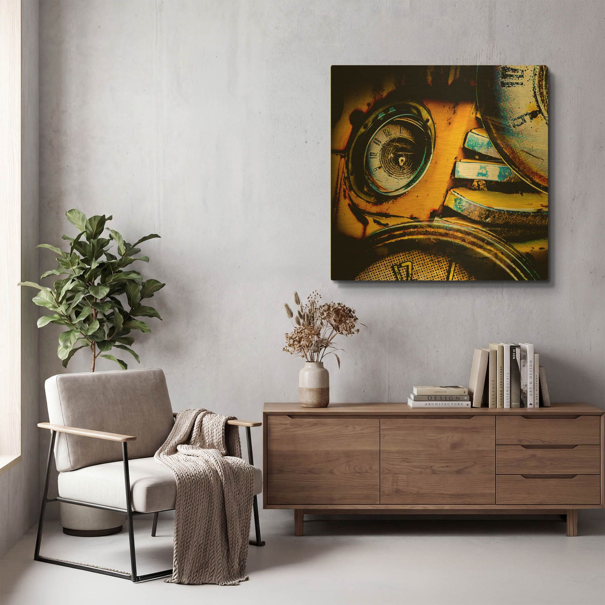 'Garage 1' By Lightbox Journal Gold Metal Wall Art