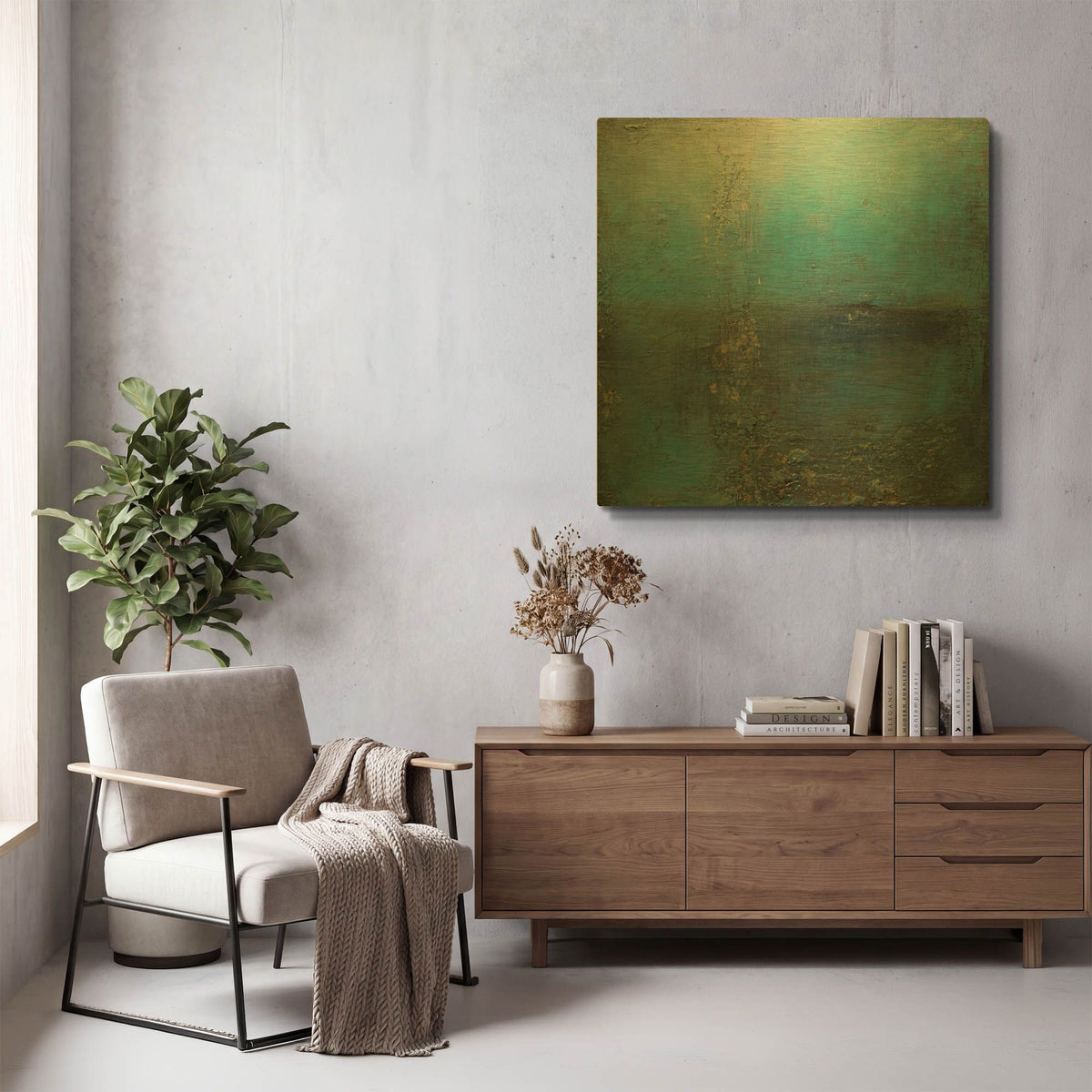 'Ocean Calm' By LovIsArt Gold Metal Wall Art