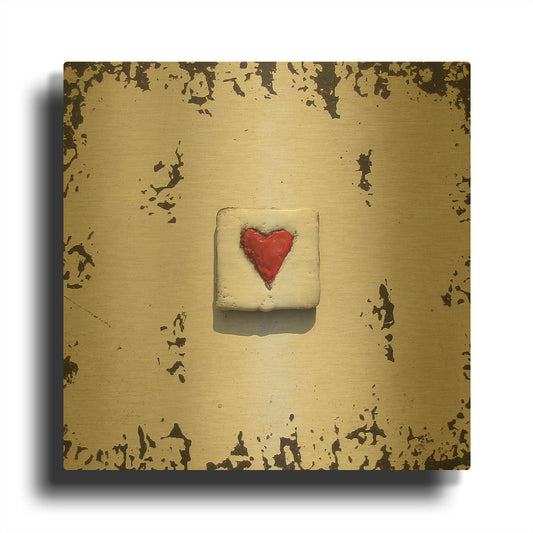 'Once Upon A Love 5' By LovIsArt Gold Metal Wall Art