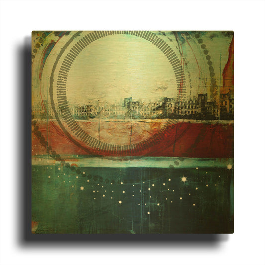 'Bright Lights, Big City' By LovIsArt Gold Metal Wall Art