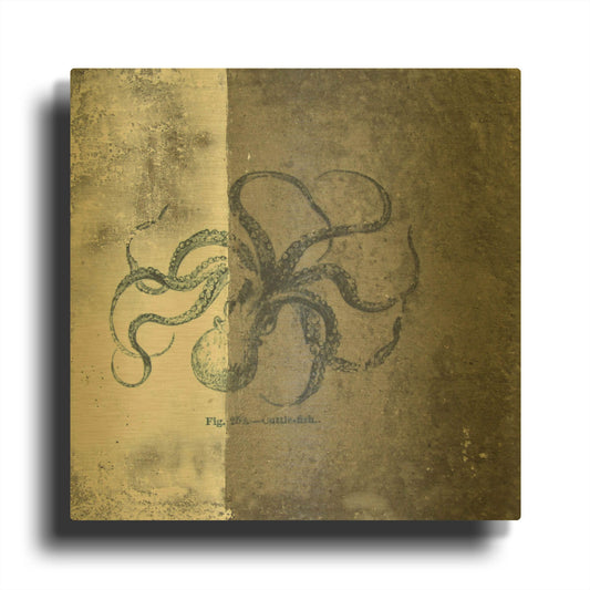 'Figure 1' By LovIsArt Gold Metal Wall Art