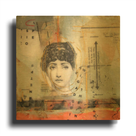 'Getting Ready For The Date' By LovIsArt Gold Metal Wall Art