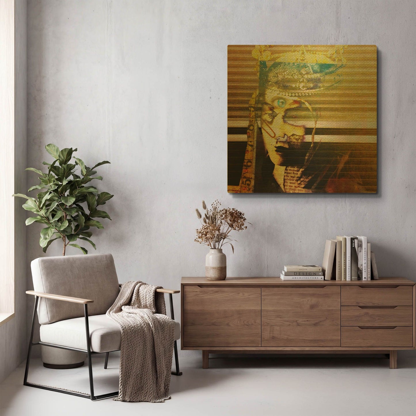 'Third Eye Focus' By LovIsArt Gold Metal Wall Art