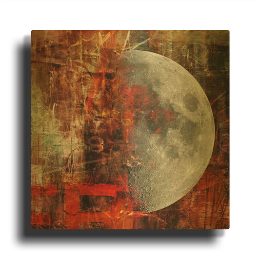 'To The Moon And Beyond' By LovIsArt Gold Metal Wall Art