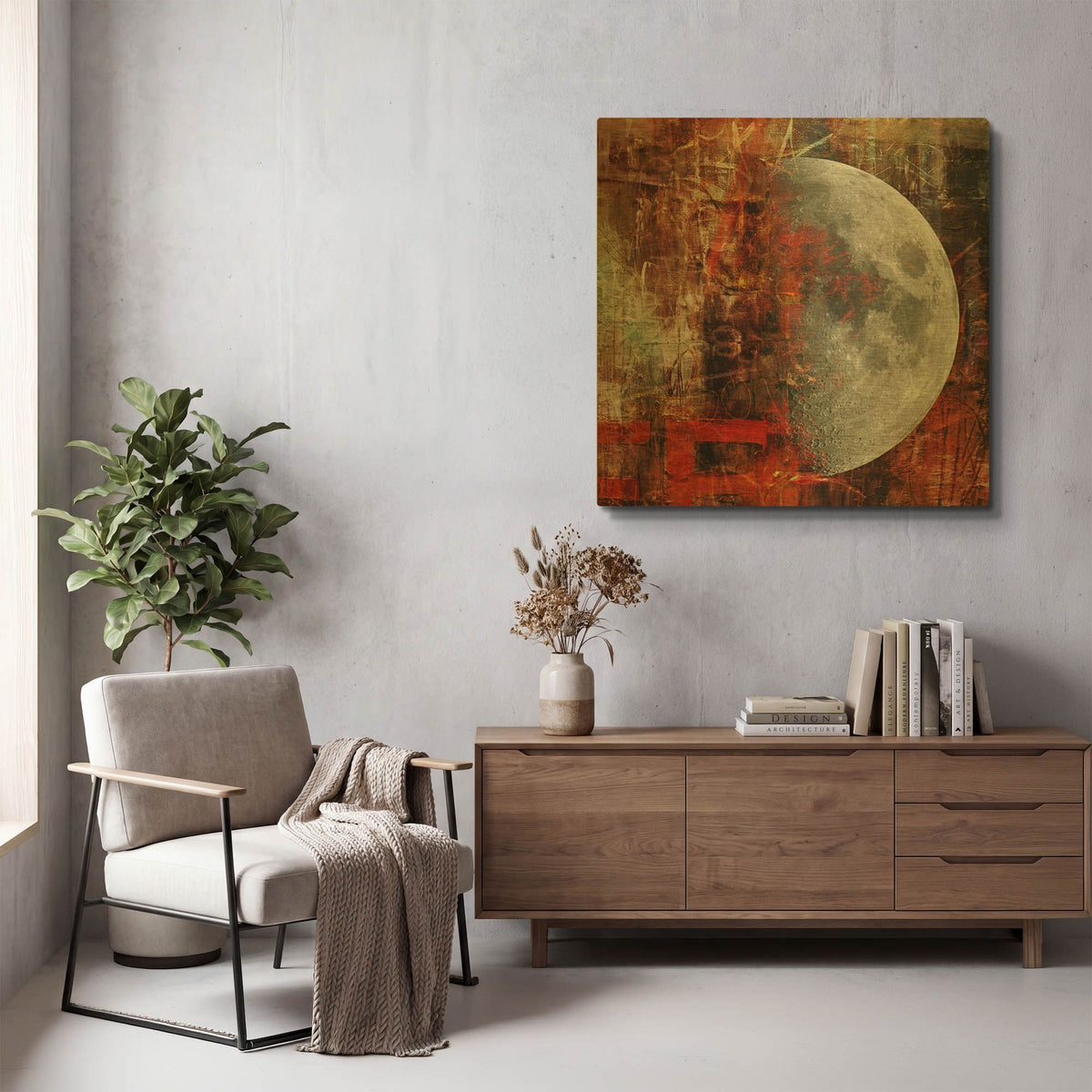 'To The Moon And Beyond' By LovIsArt Gold Metal Wall Art