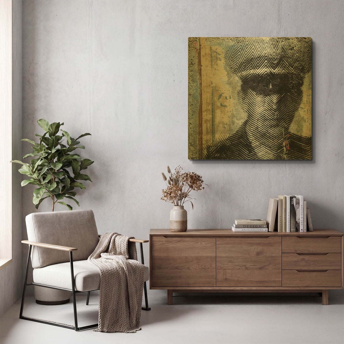 'Weathered' By LovIsArt Gold Metal Wall Art