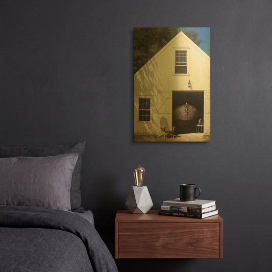 'The Barn' By Zhen-Huan Lu Gold Metal Wall Art