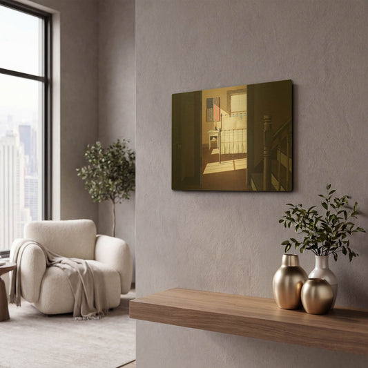'Bedroom' By Zhen-Huan Lu Gold Metal Wall Art