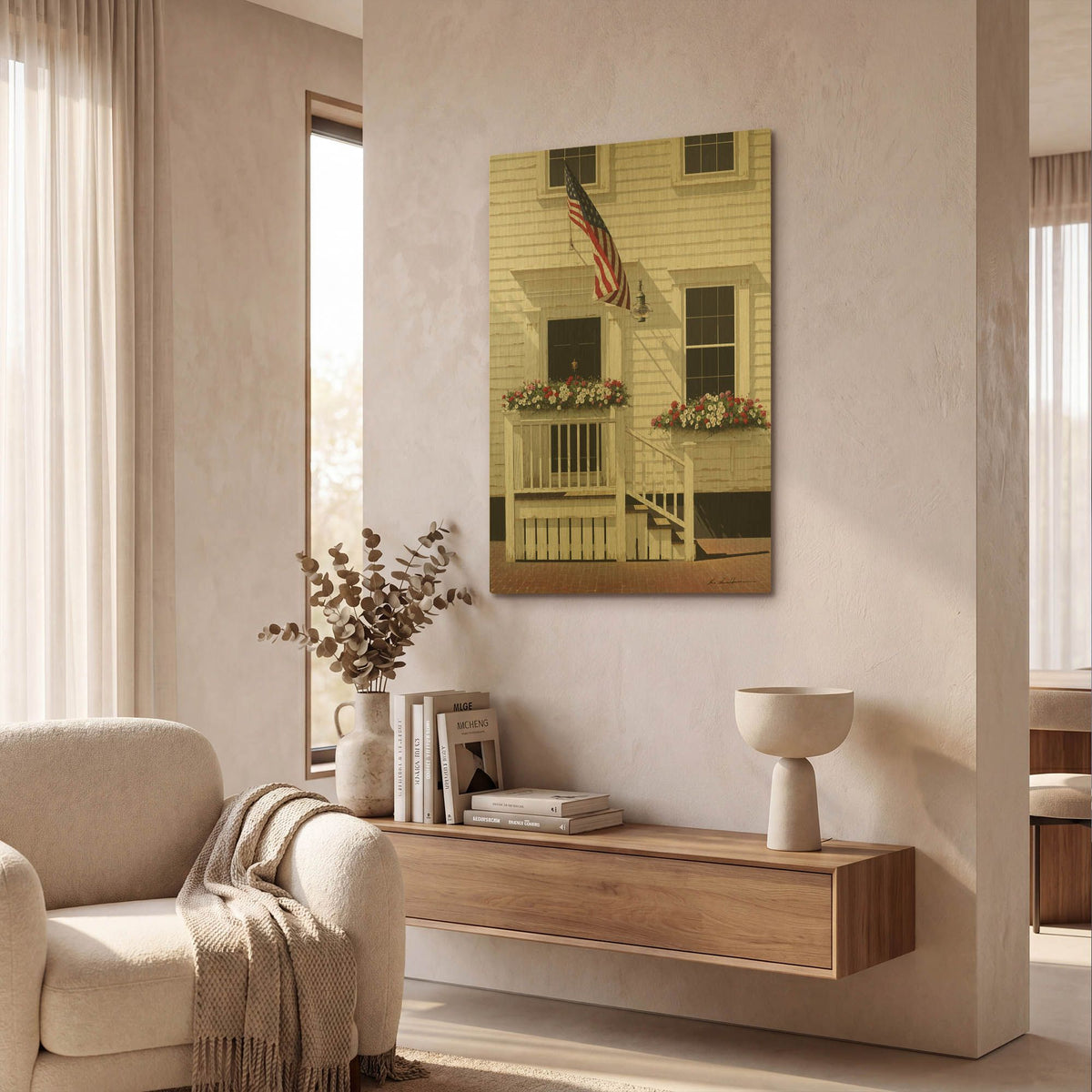 'Independence Day' By Zhen-Huan Lu Gold Metal Wall Art
