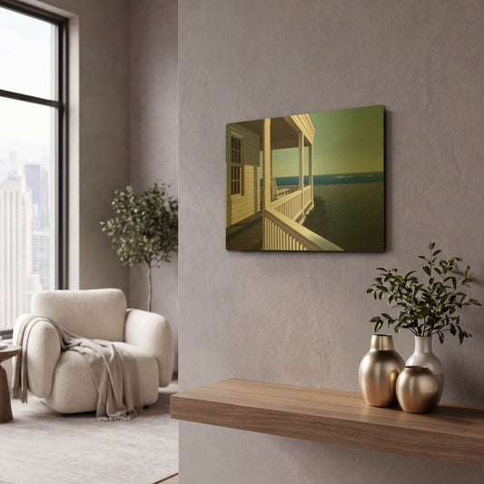 'Sea Watcher' By Zhen-Huan Lu Gold Metal Wall Art