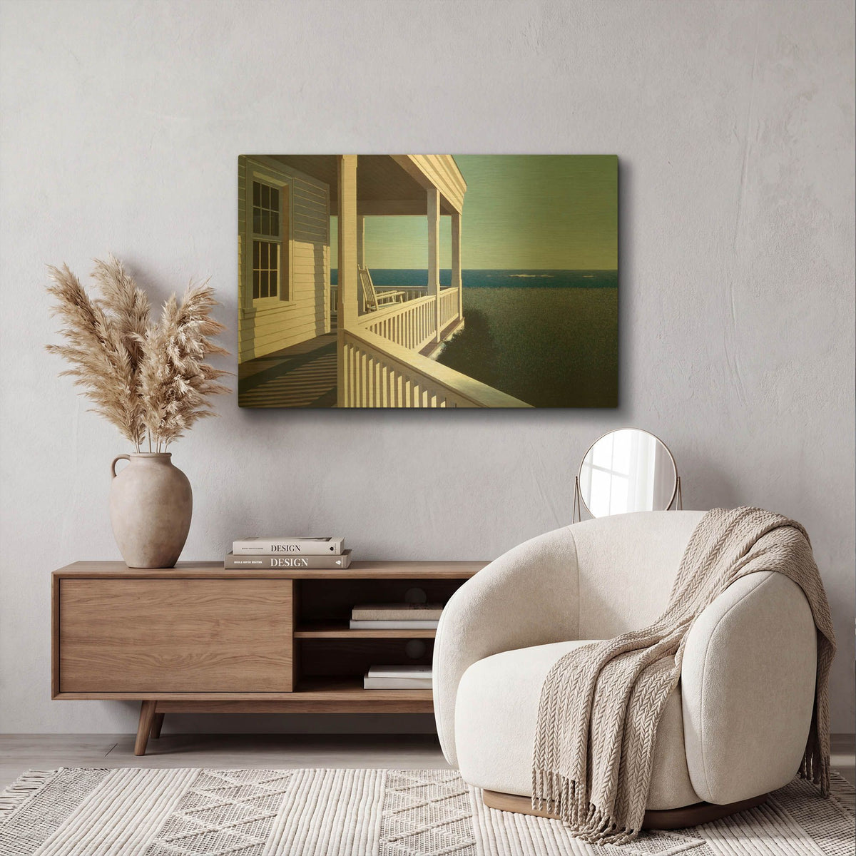 'Sea Watcher' By Zhen-Huan Lu Gold Metal Wall Art