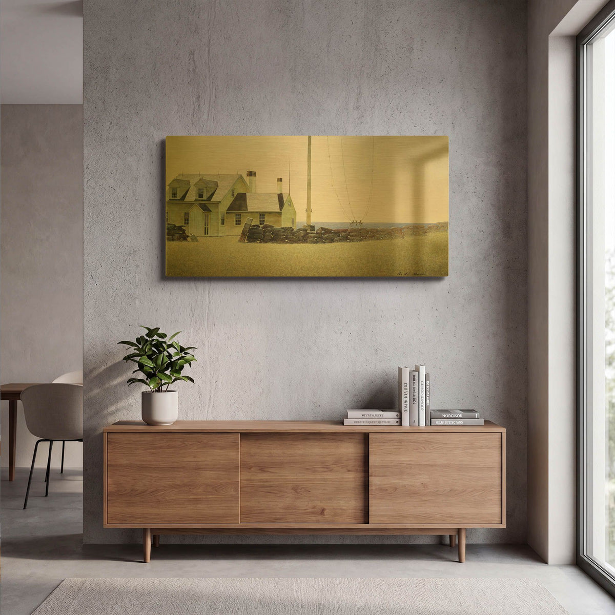 'Southern Island' By Zhen-Huan Lu Gold Metal Wall Art